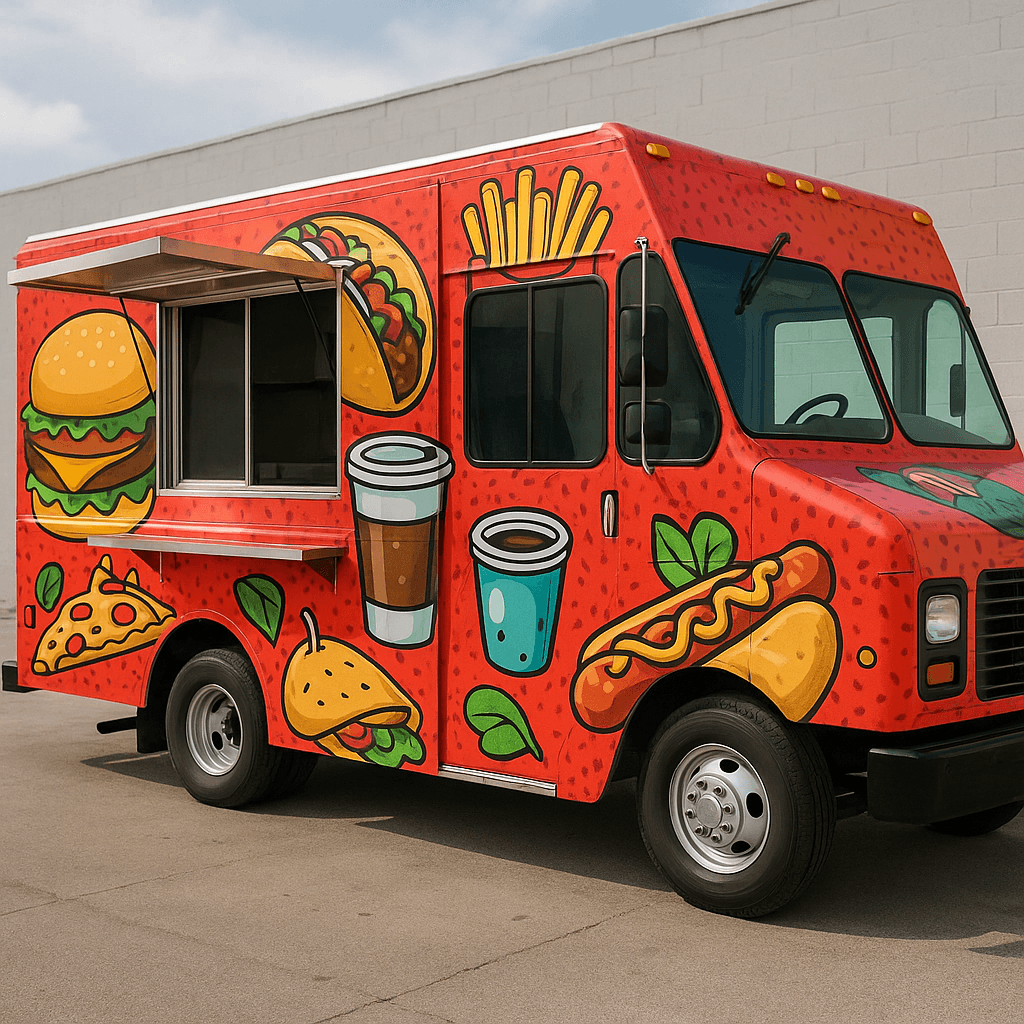 Food Truck Full Wrap - Before